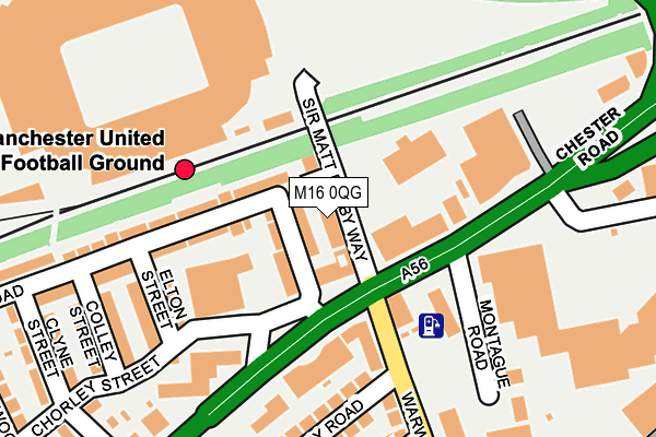 M16 0QG map - OS OpenMap – Local (Ordnance Survey)