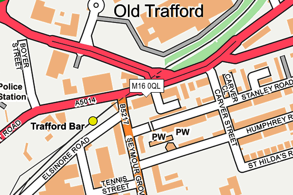 M16 0QL map - OS OpenMap – Local (Ordnance Survey)