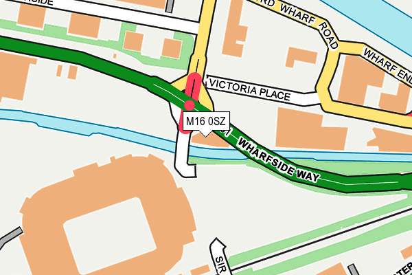 M16 0SZ map - OS OpenMap – Local (Ordnance Survey)