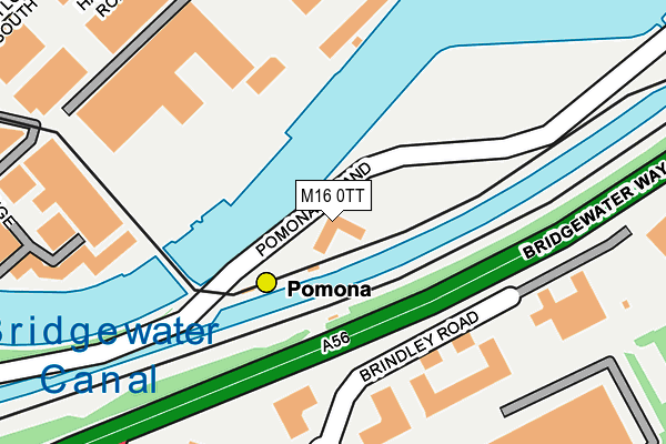 M16 0TT map - OS OpenMap – Local (Ordnance Survey)