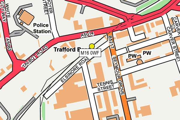 M16 0WF map - OS OpenMap – Local (Ordnance Survey)