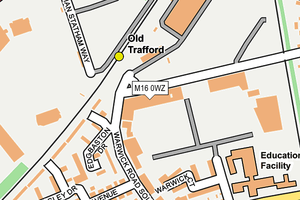 M16 0WZ map - OS OpenMap – Local (Ordnance Survey)