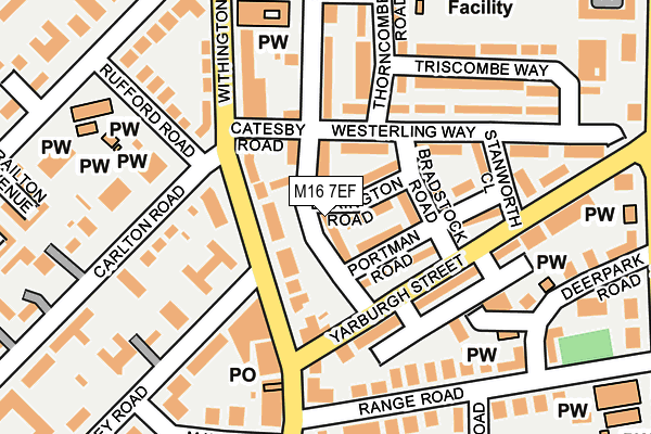 M16 7EF map - OS OpenMap – Local (Ordnance Survey)