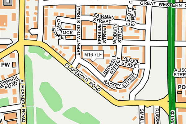 M16 7LF map - OS OpenMap – Local (Ordnance Survey)