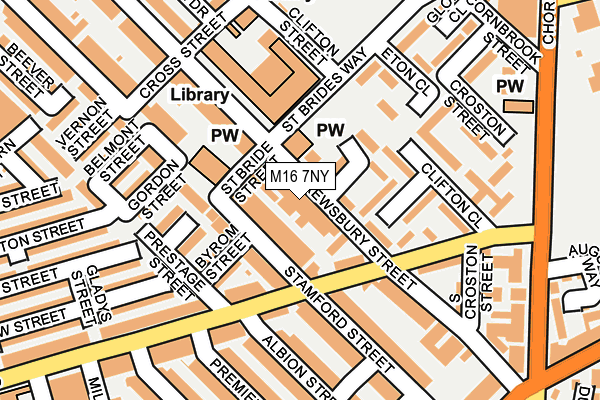 M16 7NY map - OS OpenMap – Local (Ordnance Survey)