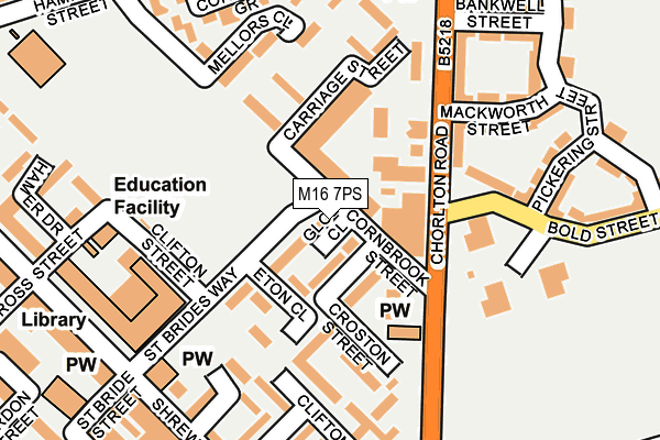 M16 7PS map - OS OpenMap – Local (Ordnance Survey)