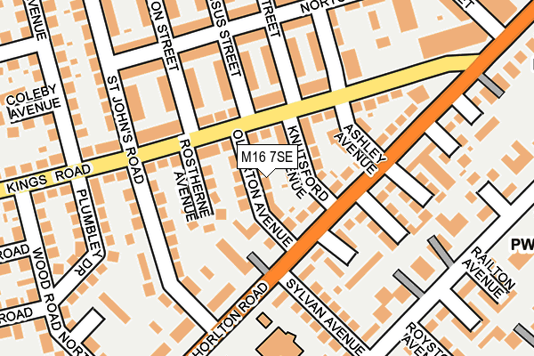 M16 7SE map - OS OpenMap – Local (Ordnance Survey)