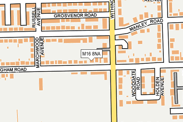 M16 8NA map - OS OpenMap – Local (Ordnance Survey)