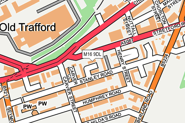 M16 9DL map - OS OpenMap – Local (Ordnance Survey)