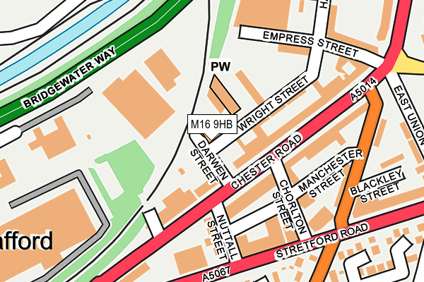 M16 9HB map - OS OpenMap – Local (Ordnance Survey)