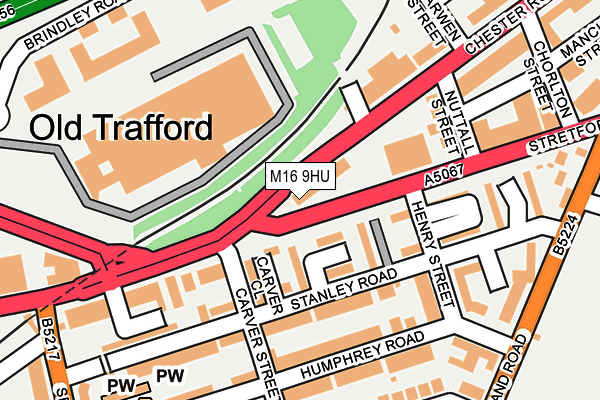 M16 9HU map - OS OpenMap – Local (Ordnance Survey)