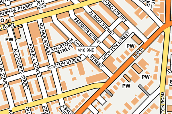 M16 9NE map - OS OpenMap – Local (Ordnance Survey)