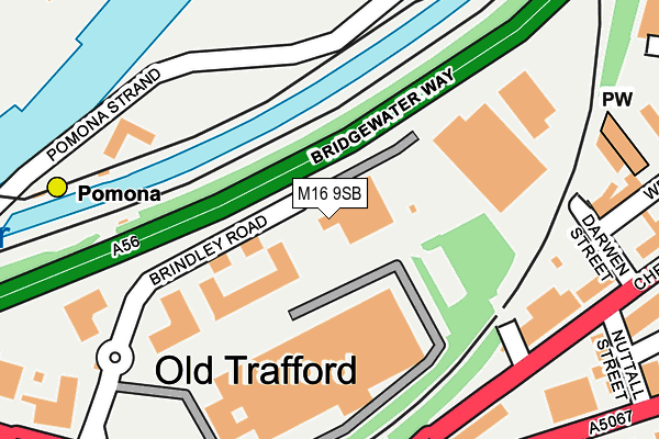 M16 9SB map - OS OpenMap – Local (Ordnance Survey)