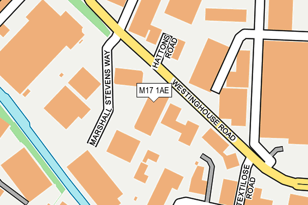 M17 1AE map - OS OpenMap – Local (Ordnance Survey)