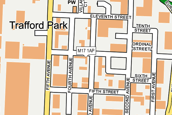 M17 1AP map - OS OpenMap – Local (Ordnance Survey)