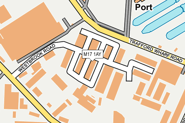 M17 1AY map - OS OpenMap – Local (Ordnance Survey)