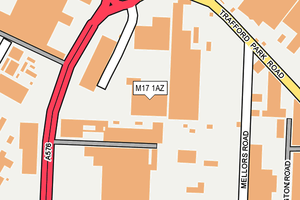 M17 1AZ map - OS OpenMap – Local (Ordnance Survey)