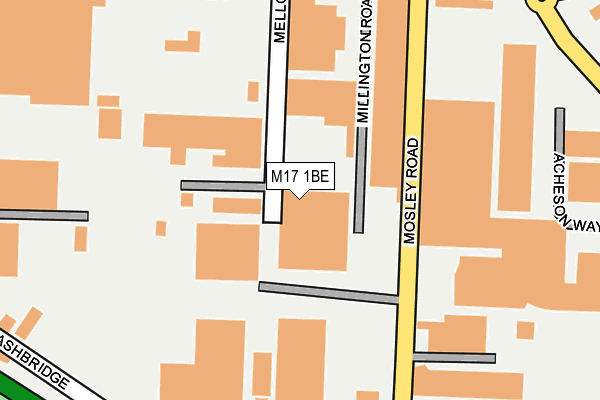 M17 1BE map - OS OpenMap – Local (Ordnance Survey)