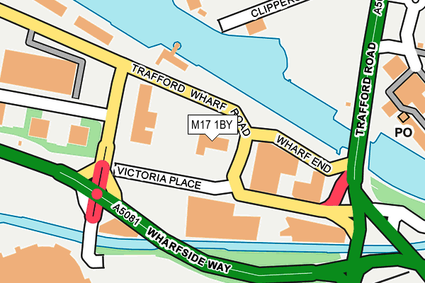 M17 1BY map - OS OpenMap – Local (Ordnance Survey)