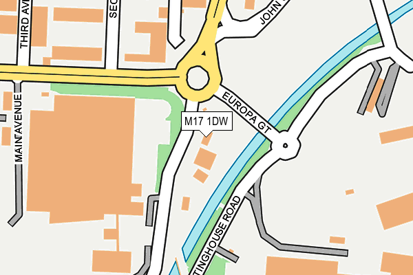 M17 1DW map - OS OpenMap – Local (Ordnance Survey)