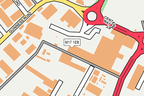 M17 1EB map - OS OpenMap – Local (Ordnance Survey)
