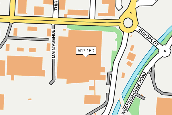 M17 1ED map - OS OpenMap – Local (Ordnance Survey)