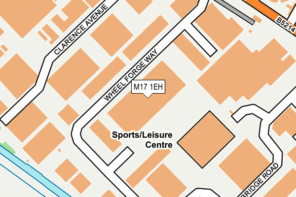 M17 1EH map - OS OpenMap – Local (Ordnance Survey)