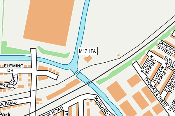 M17 1FA map - OS OpenMap – Local (Ordnance Survey)