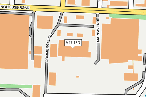 M17 1FD map - OS OpenMap – Local (Ordnance Survey)