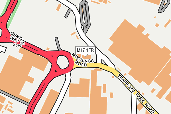 M17 1FR map - OS OpenMap – Local (Ordnance Survey)