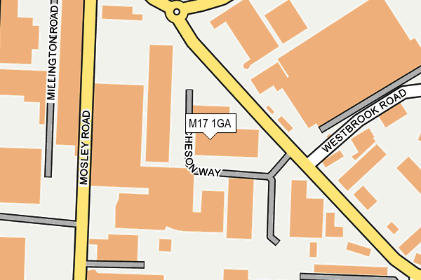 M17 1GA map - OS OpenMap – Local (Ordnance Survey)