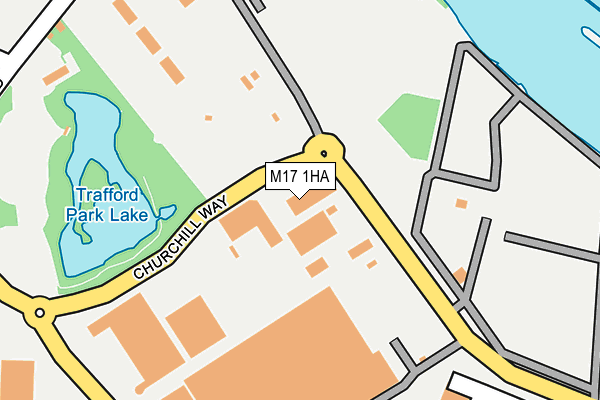 M17 1HA map - OS OpenMap – Local (Ordnance Survey)