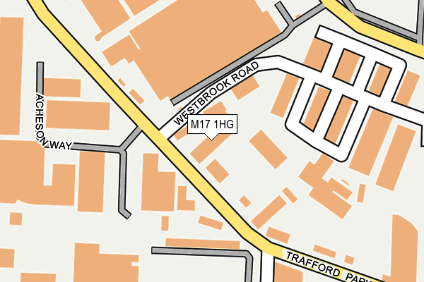 M17 1HG map - OS OpenMap – Local (Ordnance Survey)