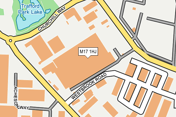 M17 1HJ map - OS OpenMap – Local (Ordnance Survey)