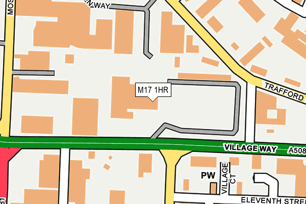 M17 1HR map - OS OpenMap – Local (Ordnance Survey)