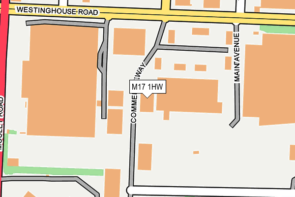 M17 1HW map - OS OpenMap – Local (Ordnance Survey)