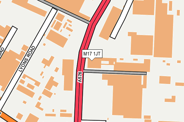 M17 1JT map - OS OpenMap – Local (Ordnance Survey)