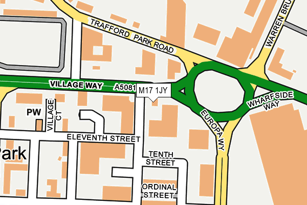 M17 1JY map - OS OpenMap – Local (Ordnance Survey)