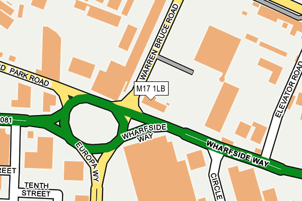 M17 1LB map - OS OpenMap – Local (Ordnance Survey)