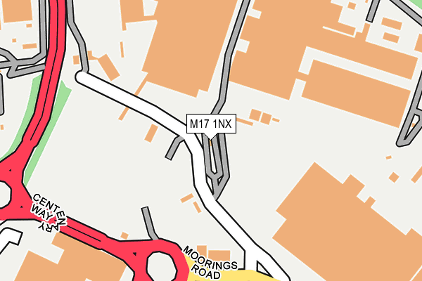 M17 1NX map - OS OpenMap – Local (Ordnance Survey)