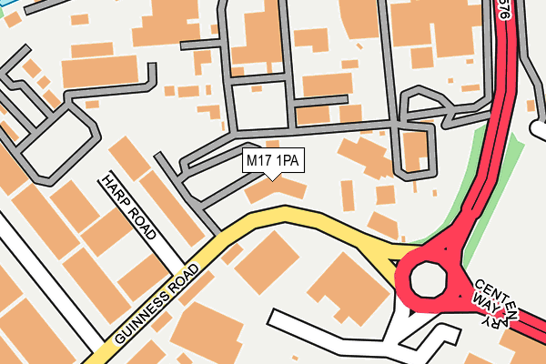 M17 1PA map - OS OpenMap – Local (Ordnance Survey)