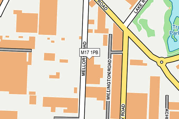 M17 1PB map - OS OpenMap – Local (Ordnance Survey)