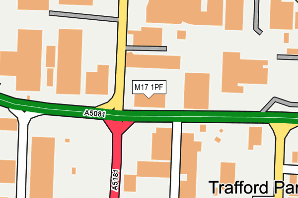 M17 1PF map - OS OpenMap – Local (Ordnance Survey)