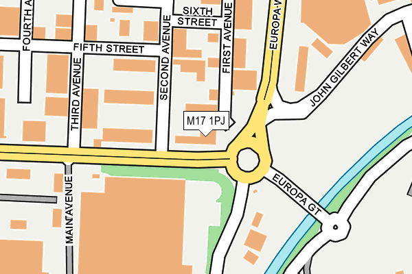 M17 1PJ map - OS OpenMap – Local (Ordnance Survey)