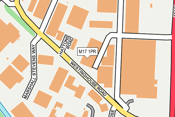M17 1PR map - OS OpenMap – Local (Ordnance Survey)