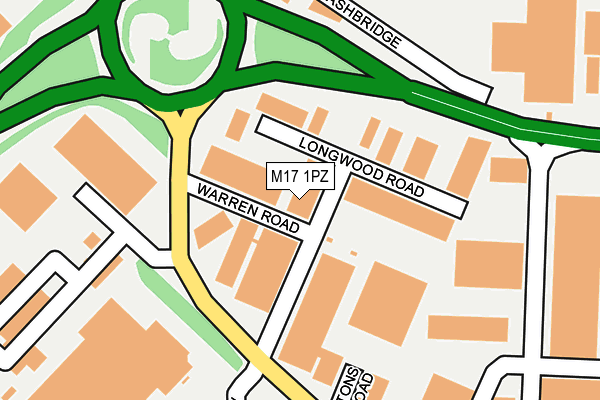 M17 1PZ map - OS OpenMap – Local (Ordnance Survey)