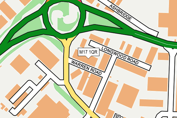 M17 1QR map - OS OpenMap – Local (Ordnance Survey)