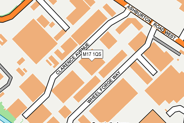 M17 1QS map - OS OpenMap – Local (Ordnance Survey)