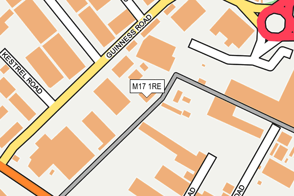 M17 1RE map - OS OpenMap – Local (Ordnance Survey)