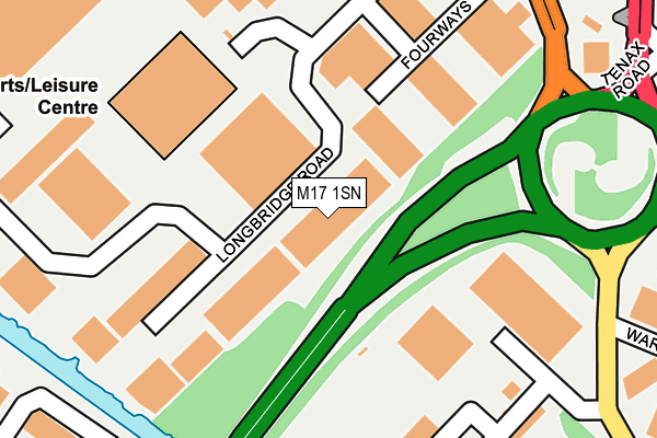 M17 1SN map - OS OpenMap – Local (Ordnance Survey)